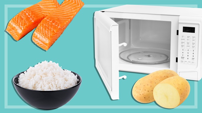 microwave_hacks_cooked_rice_potatoes_salmon